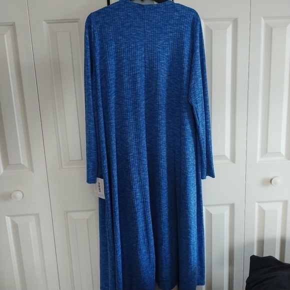 LuLaRoe Sarah L Elegant Blue Duster Cardigan Maxi L - Picture 7 of 15